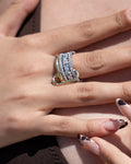 Como Argento Multi Stack-Ring
