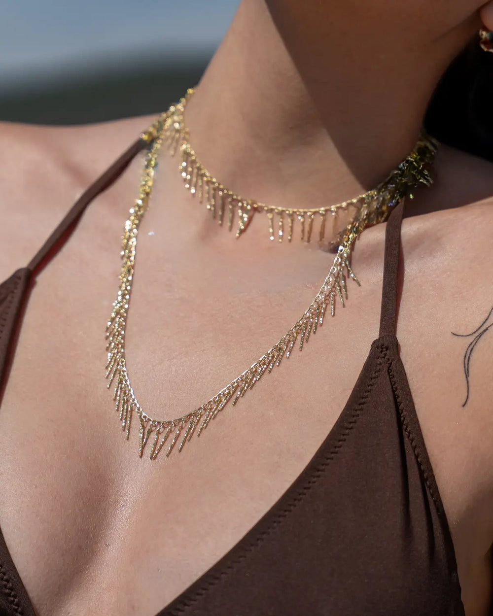 Como Sunbeam Layered Necklace