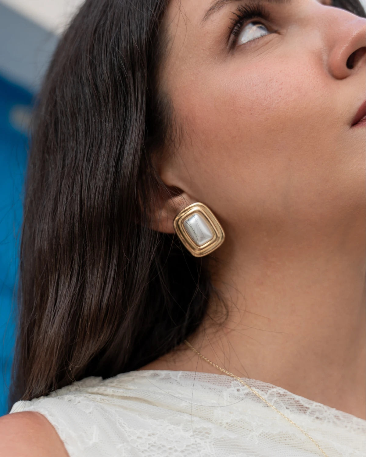 Como Gilded Pearl Earring