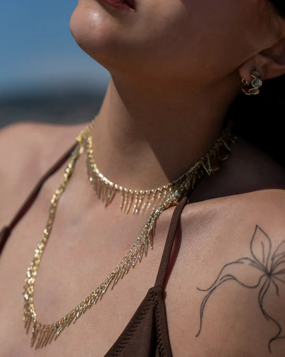 Como Sunbeam Layered Necklace