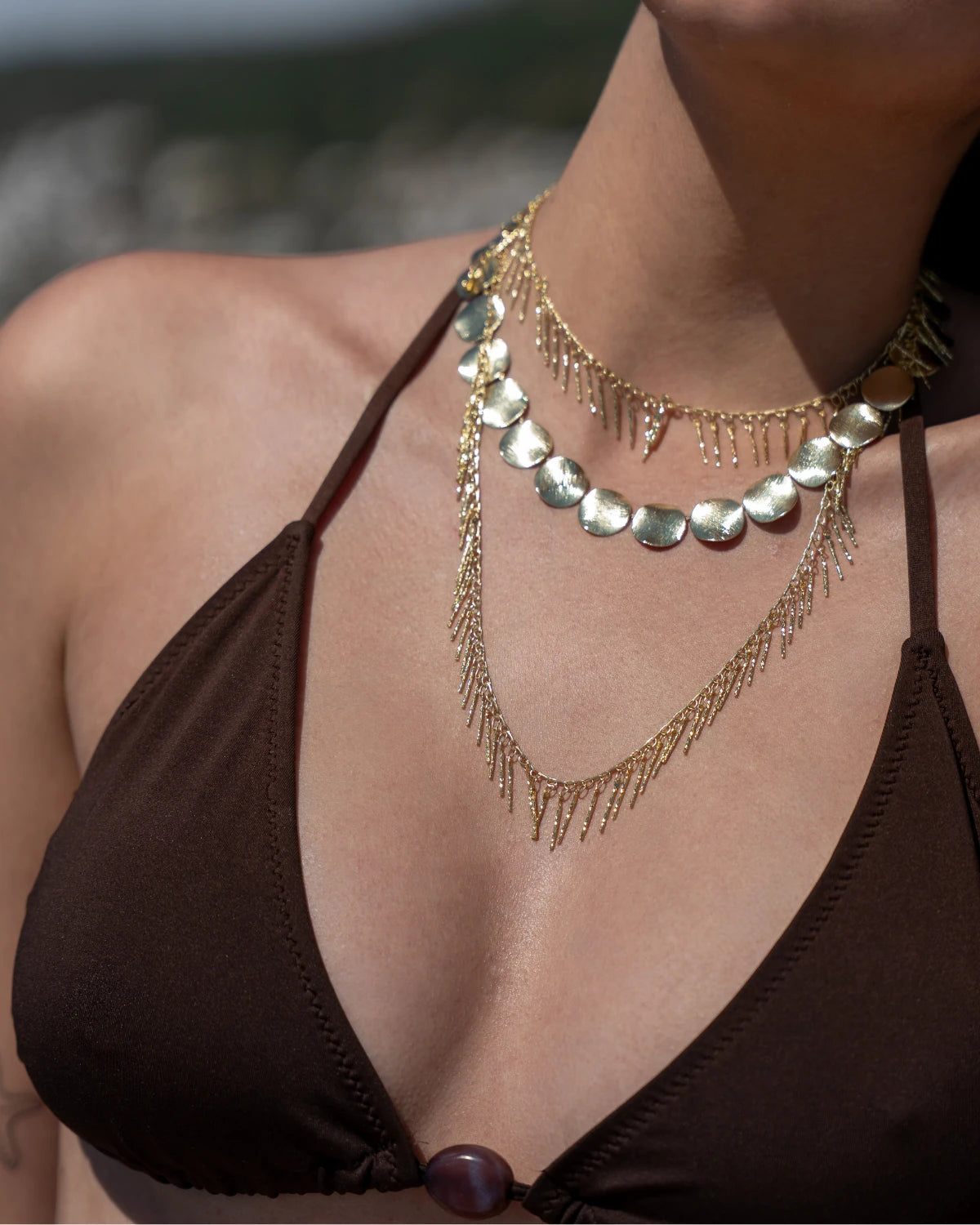 Como Sunbeam Layered Necklace